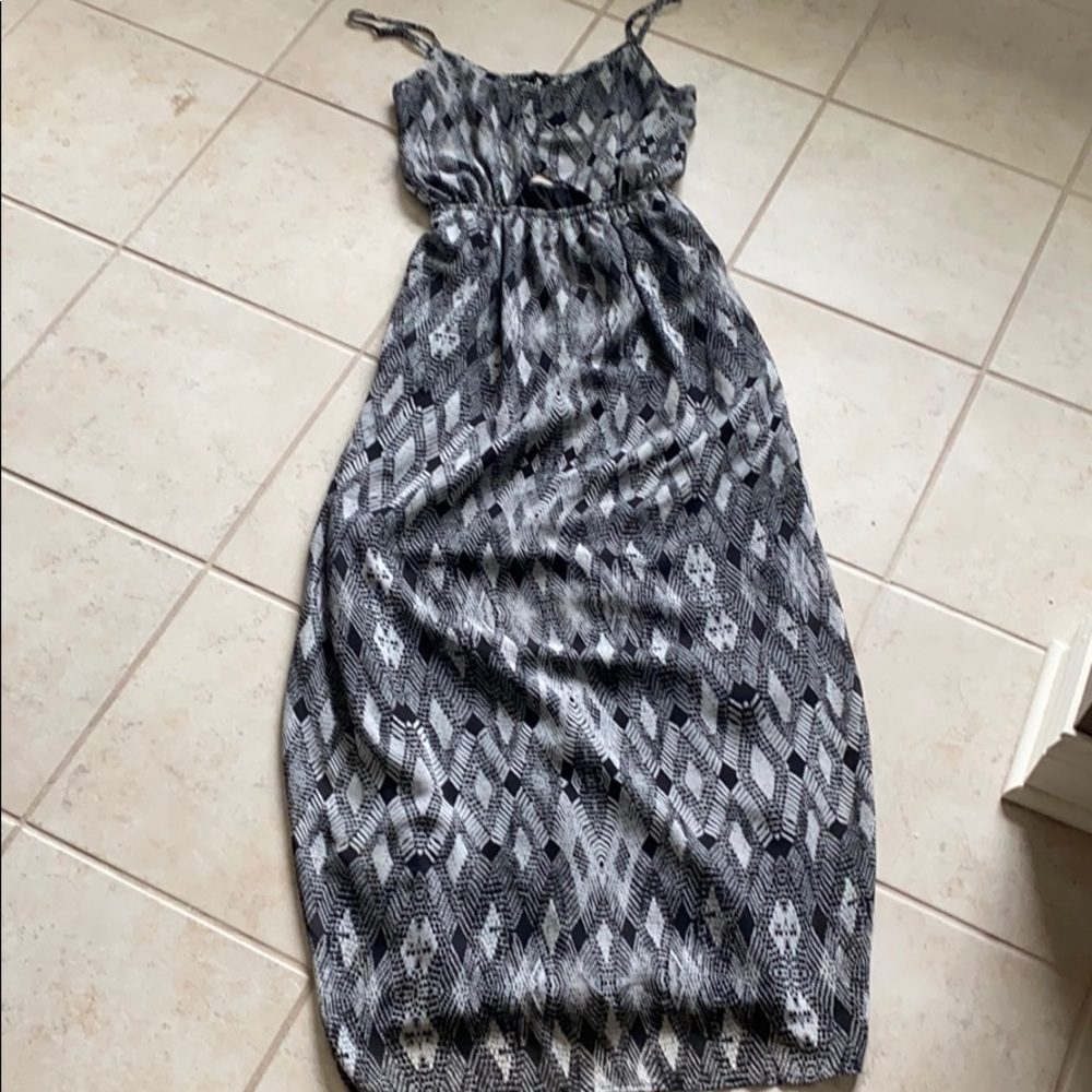 Cut-Out Patterned Maxi Dress